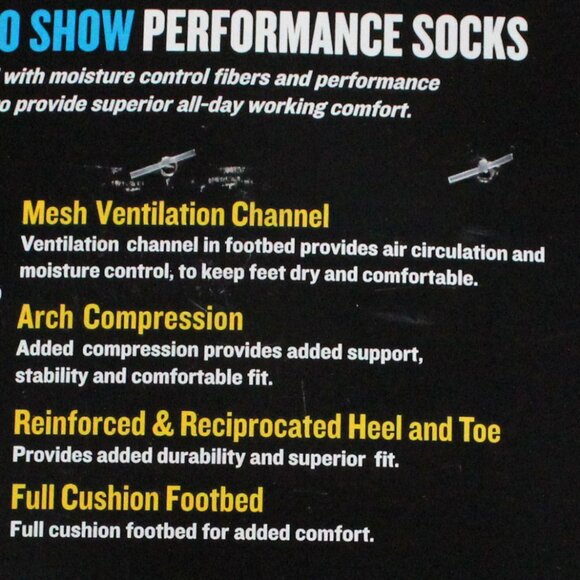 6 Pair Shoe Size 6 - 12 Dickies Dri-Tech No Show Performance Work Socks - Picture 5 of 7
